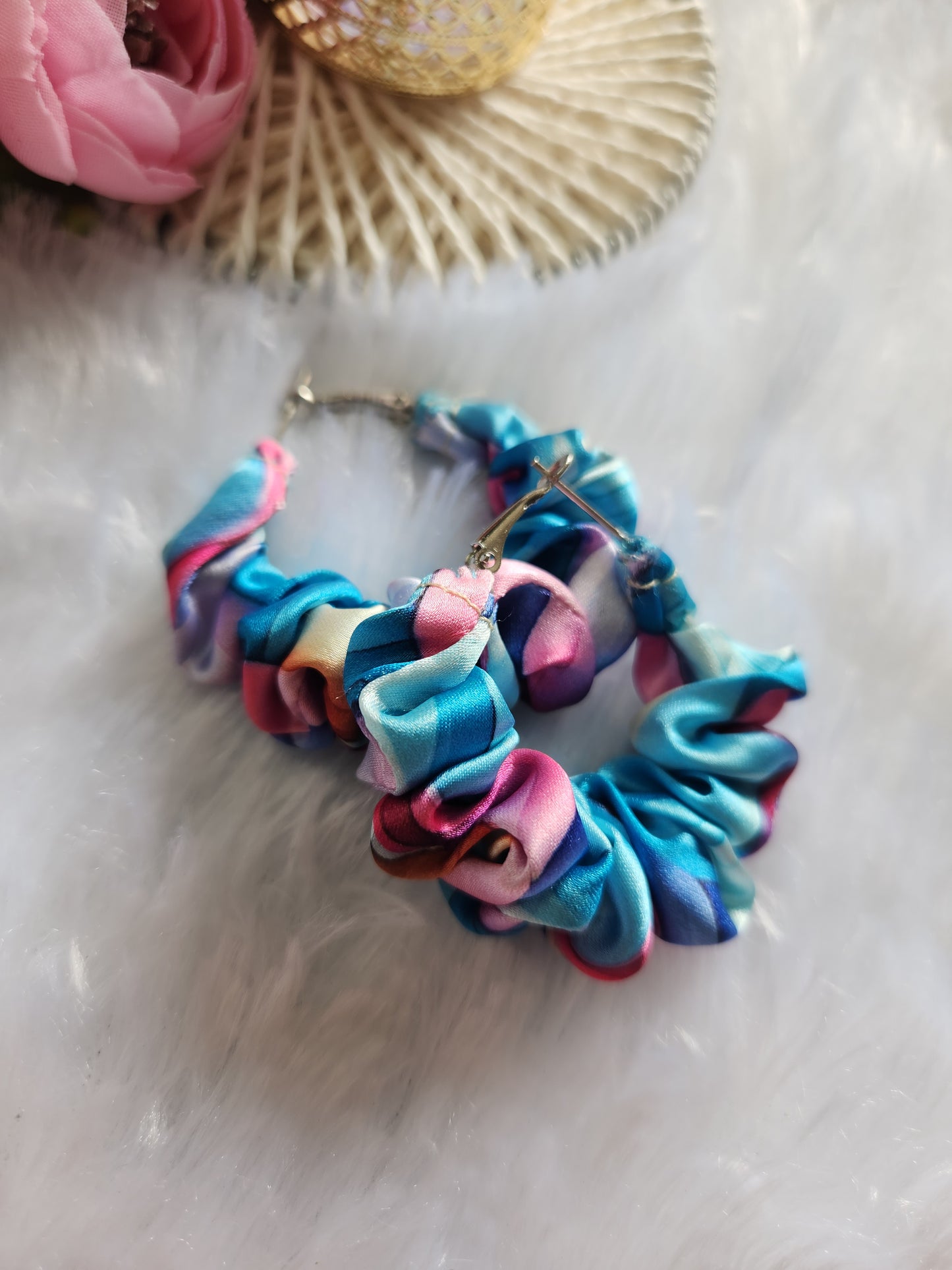 Tidal twist scrunchie earrings