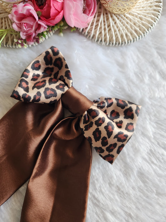 Cheetah chic Tail Bow