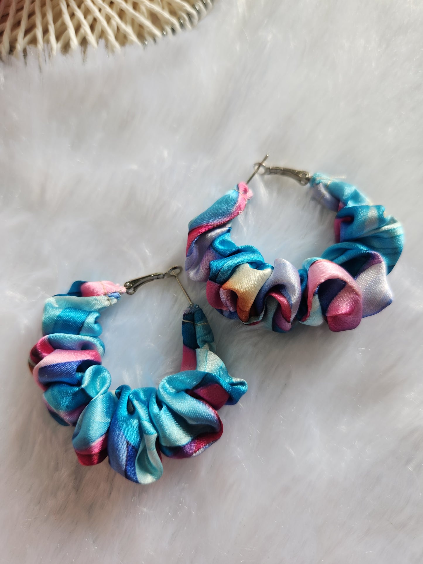 Tidal twist scrunchie earrings