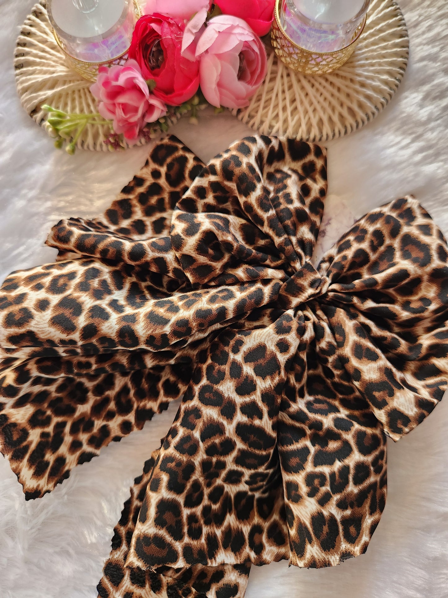 Cheetah Charm Butterfly Bow
