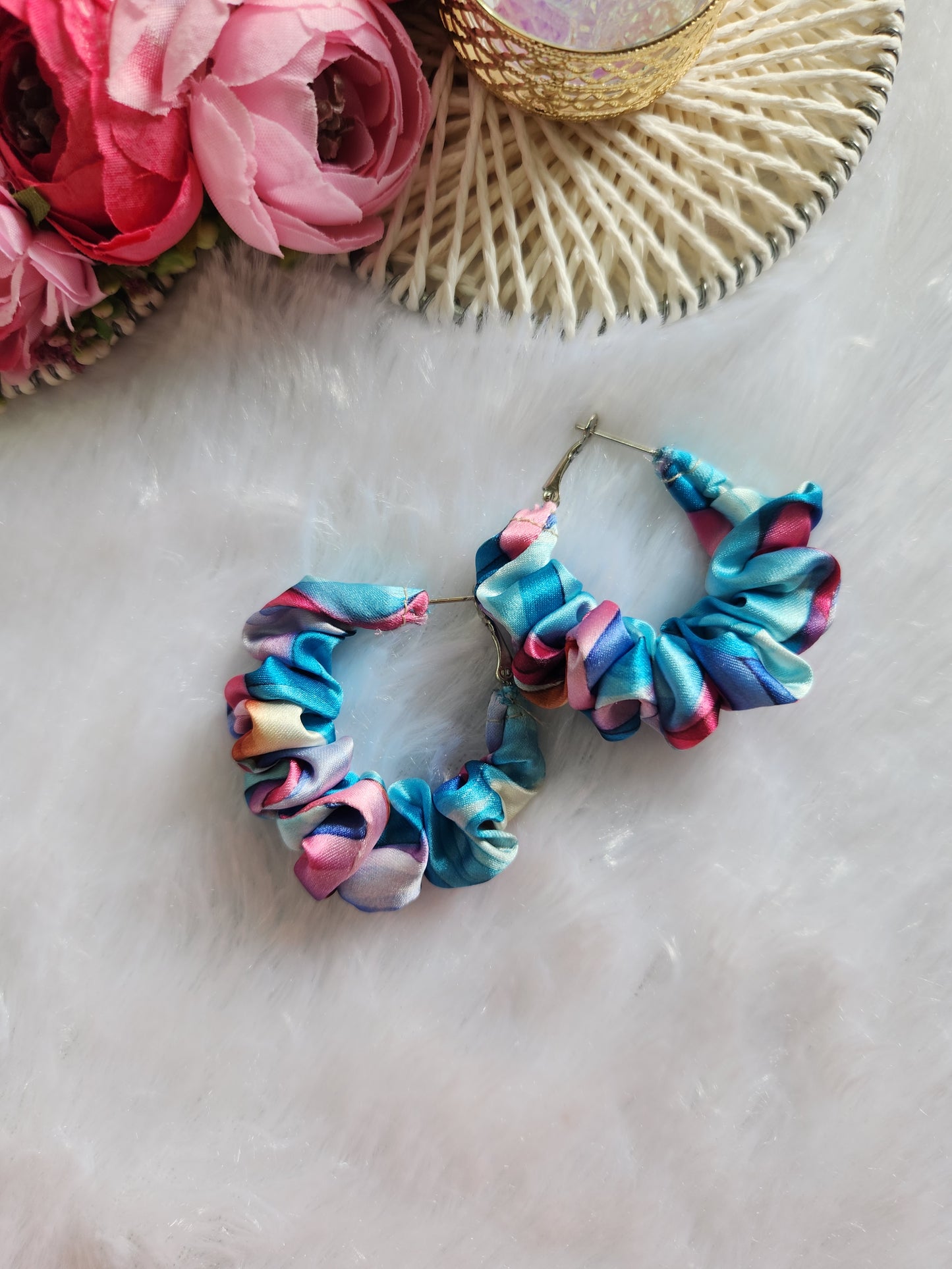 Tidal twist scrunchie earrings